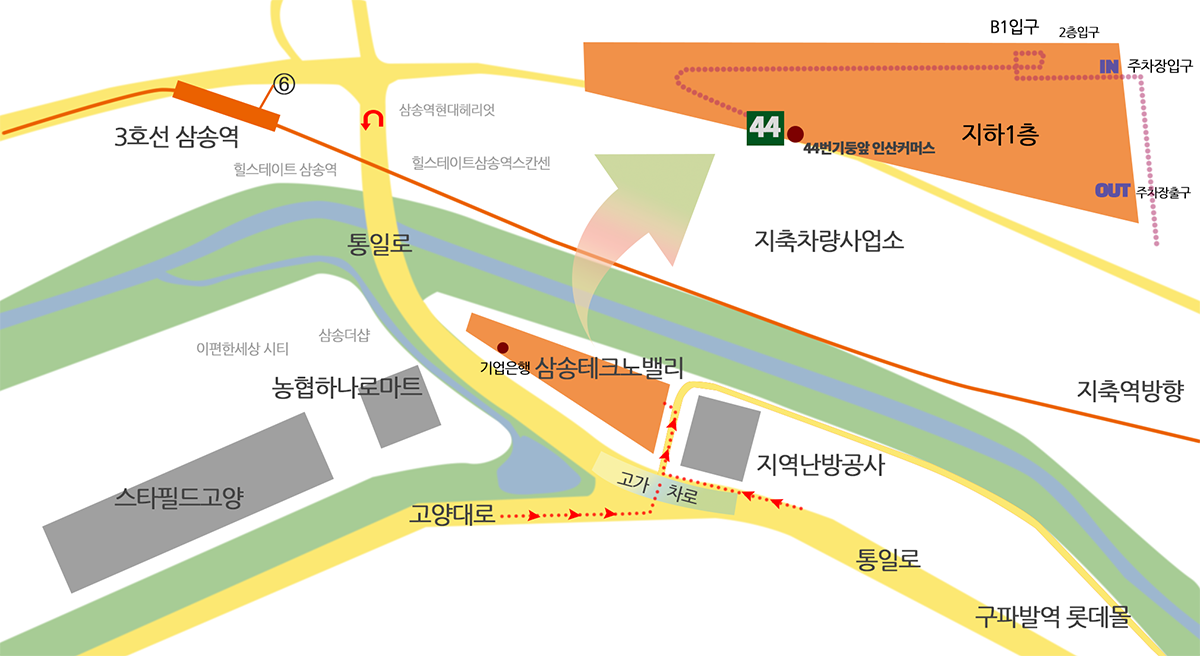 마이크로비투비 인산커머스 건물 진입 약고 마이크로비투비 약도